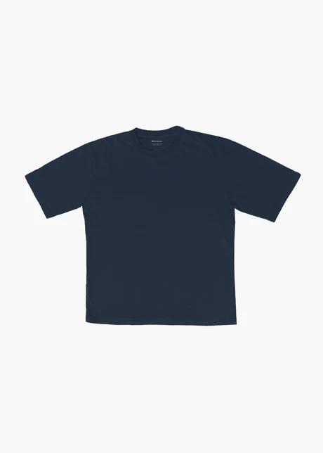 Oversized navy blue organic cotton T-shirt