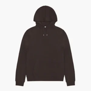 Chocolate brown organic cotton hoodie