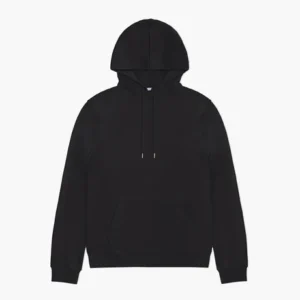 Black organic cotton hoodie