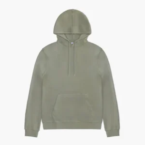 Olive green organic cotton hoodie
